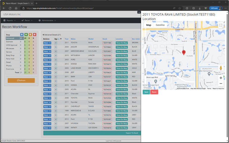 screenshot of Simple Recon